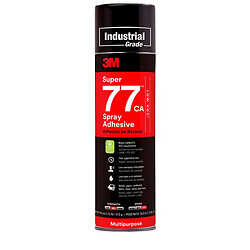 Colle aérosol polyvalente 3M® 77 fort tack initial pouvoir couvrant et séchage rapide aérosol de 500ml
