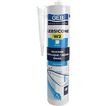 Mastic sanitaire silicone neutre Gebsicone W2 coloris blanc cartouche de 310 ml