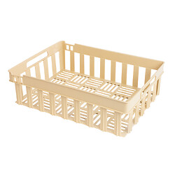 Caisse ajourée emboîtable, empilable 400 x 300 x 120 mm - 13 L – beige