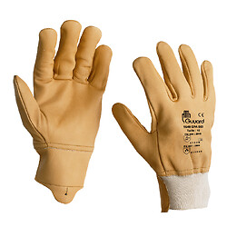Gants poignets tricot oléohydrofuge en cuir 1549 EPA BEI sachet de 10 paires taille 10