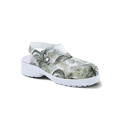 Sabots de sécurité Azalée - Jungle Blanc et Vert - SB E A SR - 35