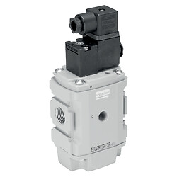 Vanne de sectionnement série P32 avec bobine 24V connecteur, 1/2" BSPP cylindrique