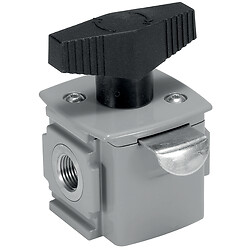 Vanne à boisseau sphérique série P32, aluminium, 1/2" BSPP cylindrique