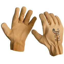 Gants cuir de bovin hydrofuge 1559 BH BEI sachet de 10 paires taille 8