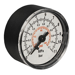 Manomètre rond, diamètre 40 mm, 0 à 10 bars, mâle 1/4" BSPP cylindrique