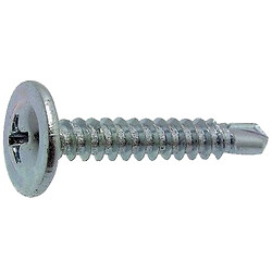 Vis autoperceuse tête cylindrique large empreinte phillips acier zingué blanc Din 7504 4,2x19mm boîte de 500 pièces