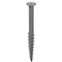 Vis de fondation sols fermes SPIRAL® G800 acier galvanisé longueur 800 mm livrée sans support