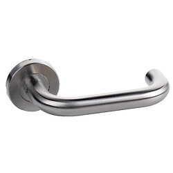 Béquille double contrecoudée sur rosace double en inox Boëdic Smart à montage rapide