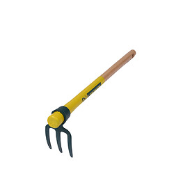 Croc 3 dents compact, manche bois