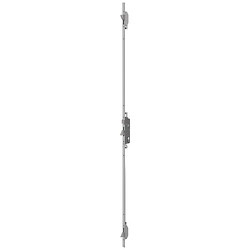 Serrure 7717 3 points à entraînement pène 1/2 tour 3 pènes basculants têtière inox 1850 x 24 mm axe 35 mm entraxe 92 mm