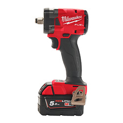Boulonneuse à choc compacte FUEL, carré 1/2'', 18V avec fixation O'ring - 4 vitesses, 339 nm -HDBox avec 2 batteries M18 5Ah + chargeur M12 -18FC