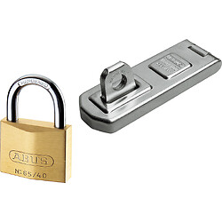 Porte-cadenas 100 avec cadenas 65/30 longueur A : 80 mm