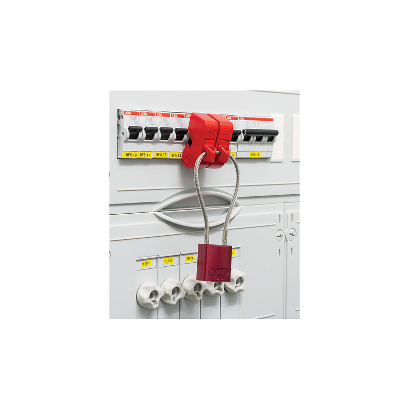 Kit De Verrouillage Pour Disjoncteur - Dispositif D'Isolation Avec Cadenas Et 2 Clés - Sécurité Électrique Pour Maintenance (Nylon Renforcé, Laiton)