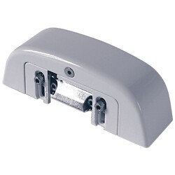 Gâche électrique en applique 12 V à émission finition gris RAL 9006