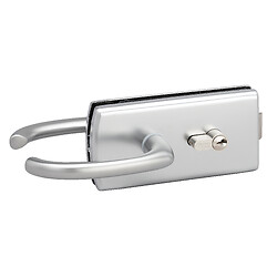Serrure de miroiterie à cylindre à béquille double Lagune 4300 finition chromé mat