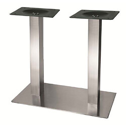 Pied central de table double - hauteur 730 mm - finition inox
