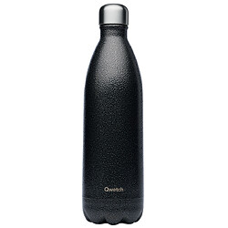 Bouteille isotherme double paroi Roc Qwetch, coloris noir, contenance 1 litre