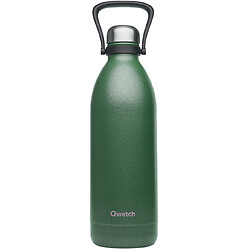 Bouteille isotherme double paroi Titan Roc Qwetch, coloris army green, contenance 1,5 litre