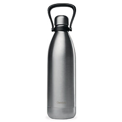 Bouteille isotherme double paroi Original Inox Qwetch, coloris inox, contenance 1 litre