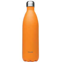 Bouteille isotherme double paroi Pop Qwetch, coloris orange, contenance 1 litre