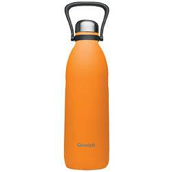 Bouteille isotherme double paroi Titan Pop Qwetch, coloris orange, contenance 1,5 litre