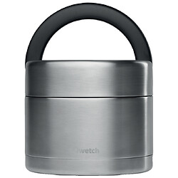 Boîte repas isotherme à anse Inox Qwetch, coloris inox, contenance 850 ml