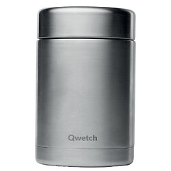 Boîte repas isotherme Inox Qwetch, coloris inox, contenance 600 ml
