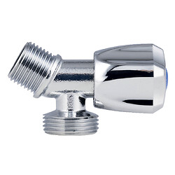 Robinet machine à laver chromé oblique 30° 15x21/20x27