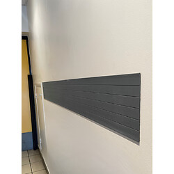 Lisse de protection murale fine striée longueur 10 m x 180 mm finition gris