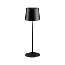 Lampe à poser rechargeable Gilo 2,8W 240lm 2700K gradable USB-C IP44 noir