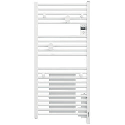 Radiateur sèche-serviette Doris électrique connecté Wifi digital 500W blanc brillant sans soufflerie