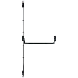Serrure antipanique Isy Bar EN1125 2 points haut et bas barre de 1200 mm - finition noir