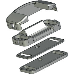 Gâche Isy pour profil aluminium pour recouvrement de 0 à 13 mm