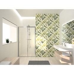 Porte de douche Ocean 2P (Ext. 114-120 cm) avec verre transparent et profilés silver