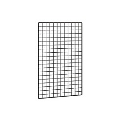 Grille murale, longueur 60 x hauteur 100 cm, maille 50 mm - finition noir