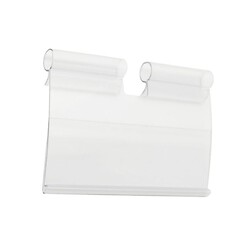 Etui porte-étiquette, longueur 75mm hauteur 52 mm plastique transparent