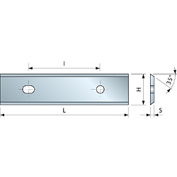 Plaquette carbure pour bois laminés, agglomérés, plastique dimensions 30x12x1,5 mm, boîte de 10