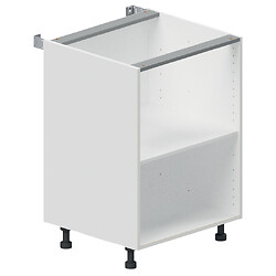 Caisson bas de cuisine hauteur 770 mm profondeur 540 mm largeur 600 mm coloris blanc + 1 tablette