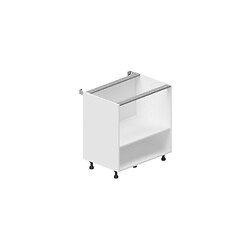Caisson bas de cuisine hauteur 770 mm profondeur 540 mm largeur 800 mm coloris blanc + 1 tablette