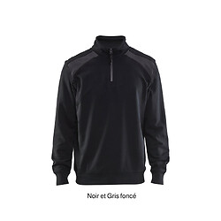 Sweat camionneur à empiècement épaules - Noir et Gris foncé - XL