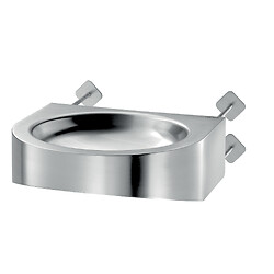 Lave-mains antivandalisme mural PMR XS TC sans trou robinetterie Inox 304 satiné