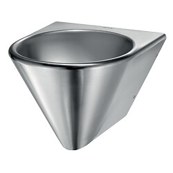 Lave-mains antivandalisme mural BOB HD sans trou robinetterie Inox 304 satiné