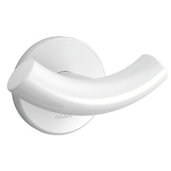 Patère double Inox époxy blanc