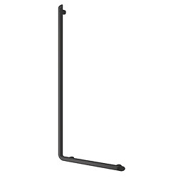 Barre de maintien en L Be-Line® Ø 35 mm - hauteur 1130 mm - aluminium noir mat