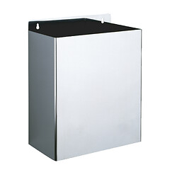 Poubelle rectangulaire murale 13L Inox poli brillant