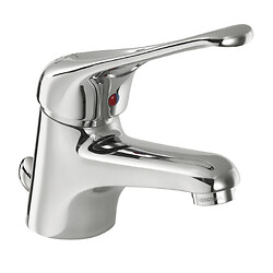 Mitigeur de lavabo hospitalier à bec fixe h.53,5 mm - manette ajourée avec vidage