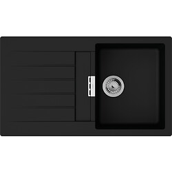 Évier à encastrer S52 S520-F345 avec égouttoir, noir graphite