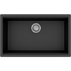 Évier à encastrer S53 S530-F700 avec vidage manuelle, noir graphite