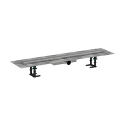 Caniveau de douche linéaire RainDrain Compact linéaire 800 h.43 mm, acier inoxydable brossé