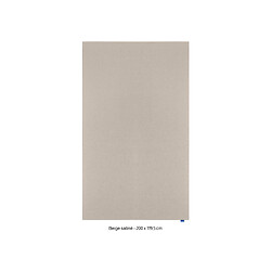 Panneau d’affichage acoustique WALL-UP - 200 x 119,5 cm - Beige satiné